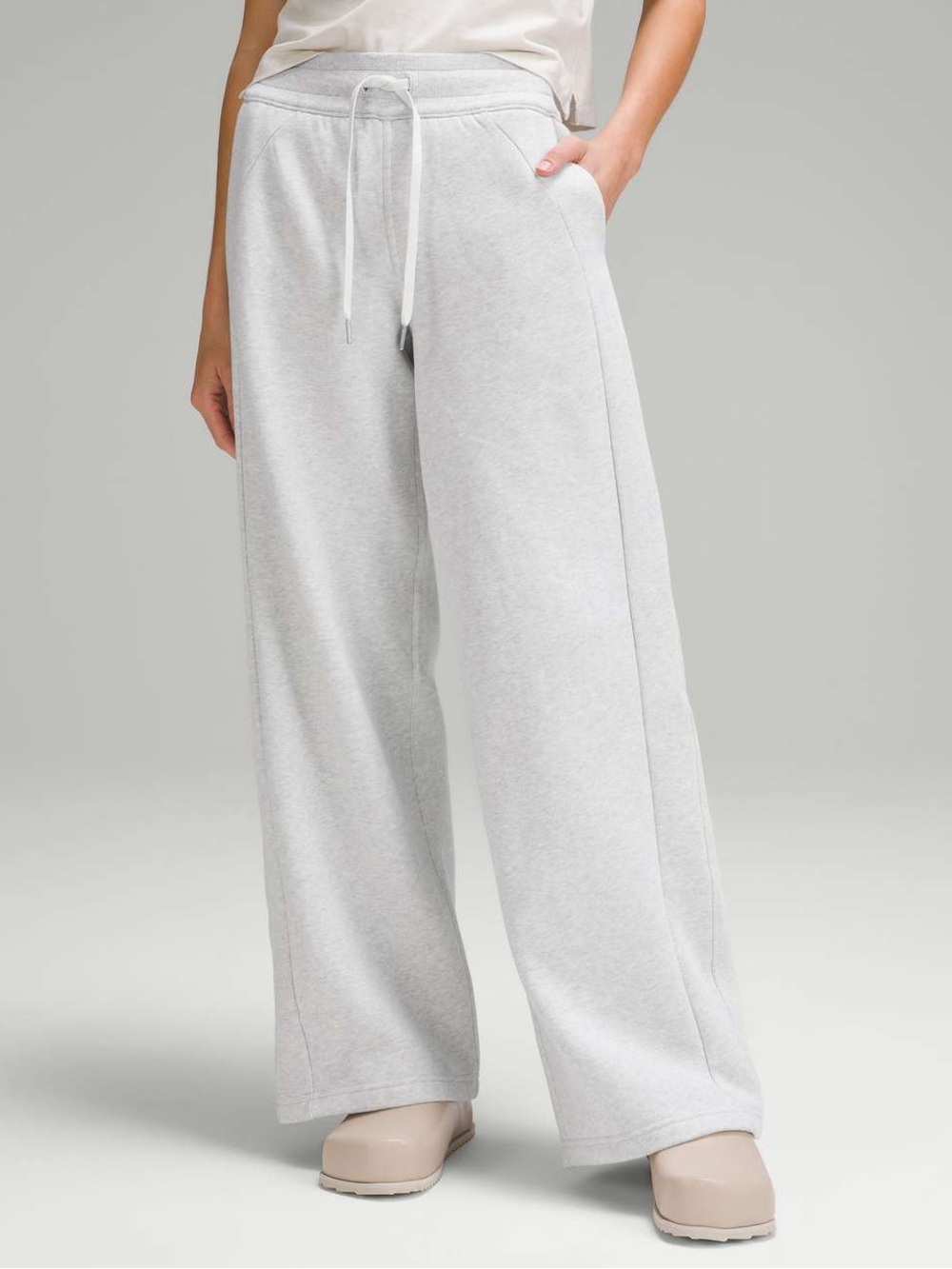 lululemon Scuba Mid-Rise Wide-Leg Pant Gray S